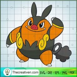 Pignite Pokemon SVG, Pokemon Dex SVG, Pokemon SVG