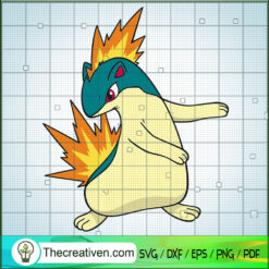 Quilava Pokemon SVG, Pokemon Dex SVG, Pokemon Cartoon SVG