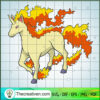 Rapidash Pokemon SVG, Pokemon Dex SVG, Pokemon SVG 3 Rapidash copy