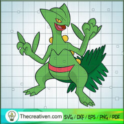 Sceptile Pokemon SVG, Pokemon Dex SVG, Pokemon SVG