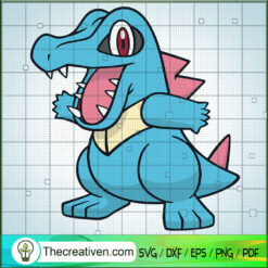 Totodile Pokemon SVG, Pokemon Dex SVG, Pokemon SVG