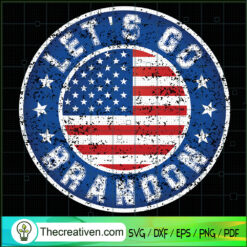 Let's Go Brandon Circle Logo SVG Cut File for Cricut & Silhouette