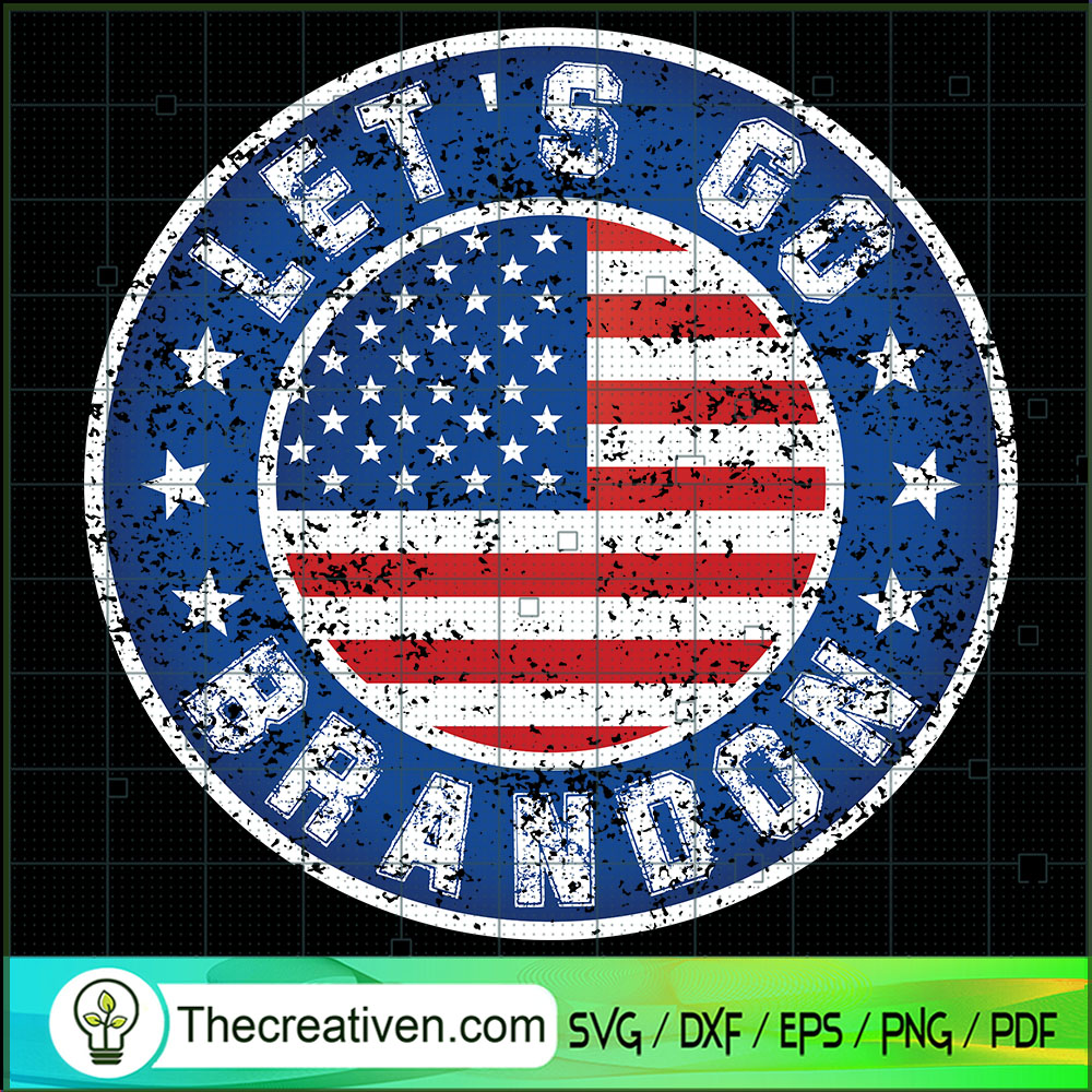 Let's Go Brandon Circle Logo SVG Cut File for Cricut & Silhouette 1 Let's Go Brandon Circle Logo SVG Cut File for Cricut & Silhouette
