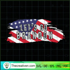 LGBFJB American Torn Flag SVG, Let's Go Brandon SVG, Anti Biden SVG