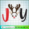 Joy Christmas SVG, Christmas Reindeer SVG, Funny Christmas SVG