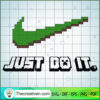 Nike Logo Minecraft SVG, Nike Just Do It SVG, Minecraft Game SVG