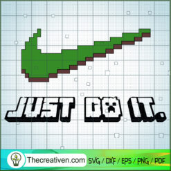 Nike Logo Minecraft SVG, Nike Just Do It SVG, Minecraft Game SVG