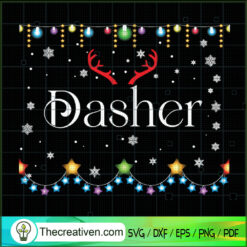 Dasher SVG, Reindeer SVG, Christmas SVG