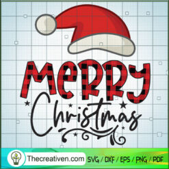 Merry Christmas Santa Hat SVG, Merry Christmas SVG, Love Christmas SVG
