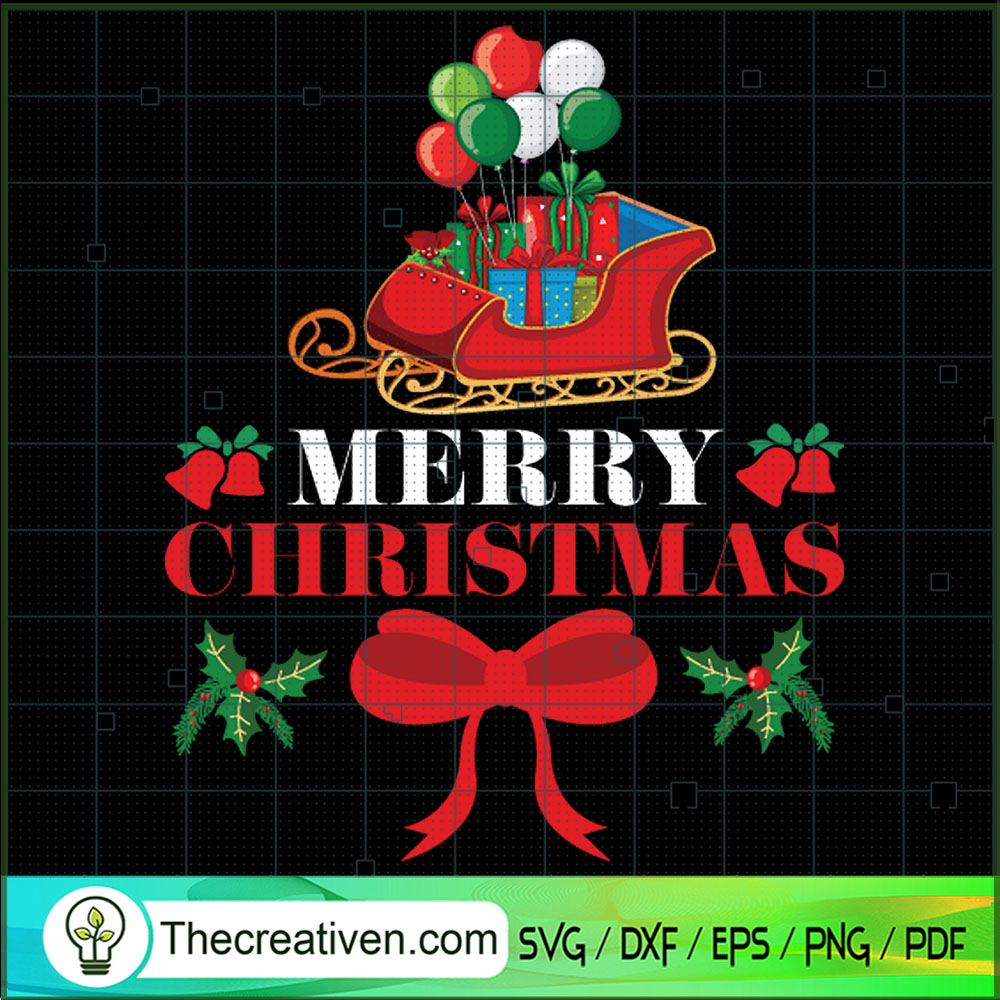 Merry Christmas Sleigh Gift SVG, Christmas SVG, Happy Christmas SVG 1 Merry Christmas Sleigh Gift SVG, Christmas SVG, Happy Christmas SVG