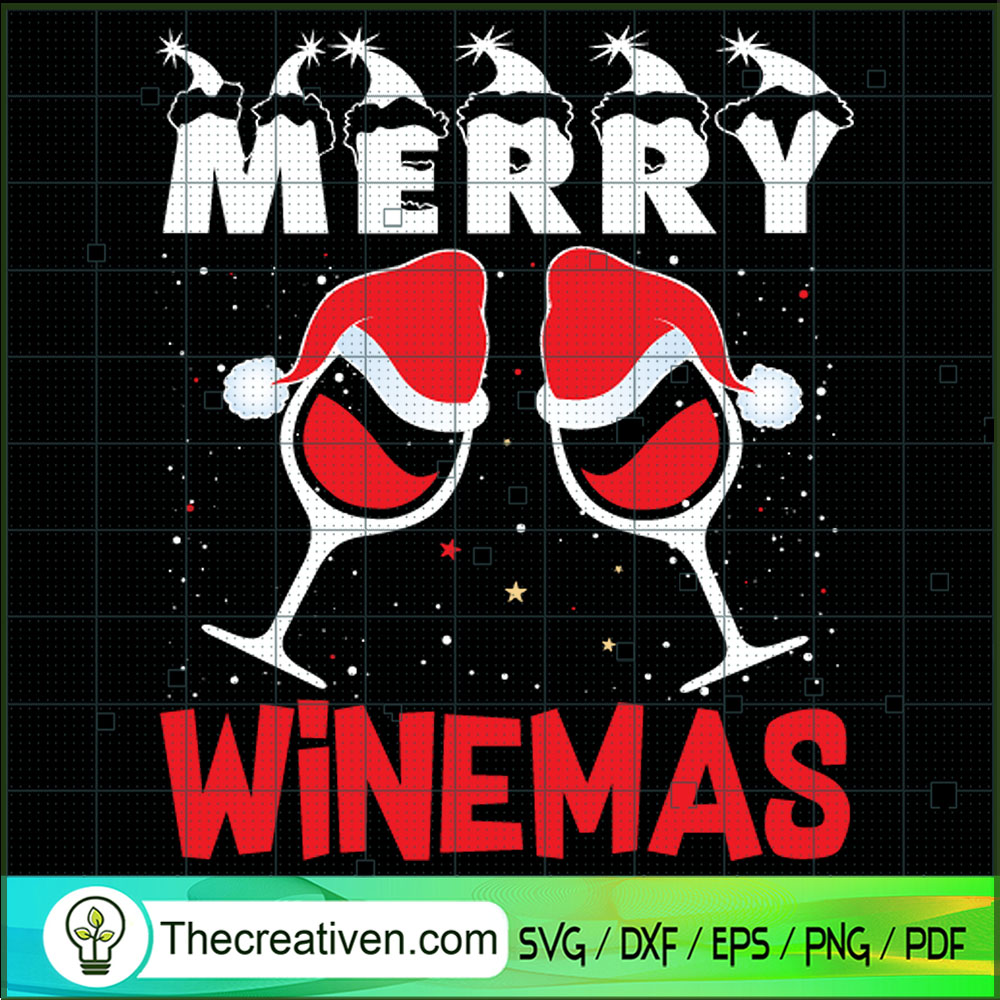 Merry Winemas SVG, Christmas Drink Wine SVG, Merry Xmas SVG 1 Merry Winemas SVG, Christmas Drink Wine SVG, Merry Xmas SVG