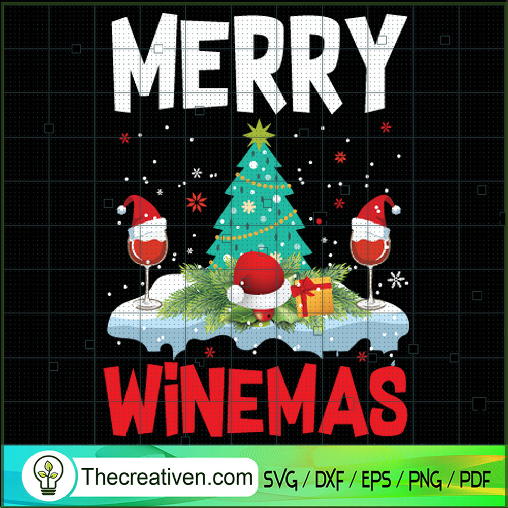 Merry Winemas SVG, Wine Christmas SVG, Merry Christmas SVG 1 Merry Winemas SVG, Wine Christmas SVG, Merry Christmas SVG