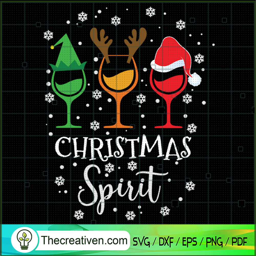 Christmas Spirit SVG, Christmas Wine SVG, Love Christmas SVG 1 Christmas Spirit SVG, Christmas Wine SVG, Love Christmas SVG