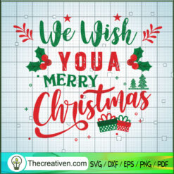 We Wish You a Merry Christmas SVG Cut File for Cricut  Design 65597
