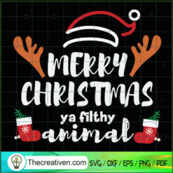 Merry Christmas Ya Filthy Animal SVG Cut File for Cric Design 65605