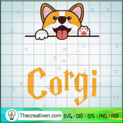 Hi Corgi SVG, Cute Corgi SVG, Funny Dog SVG