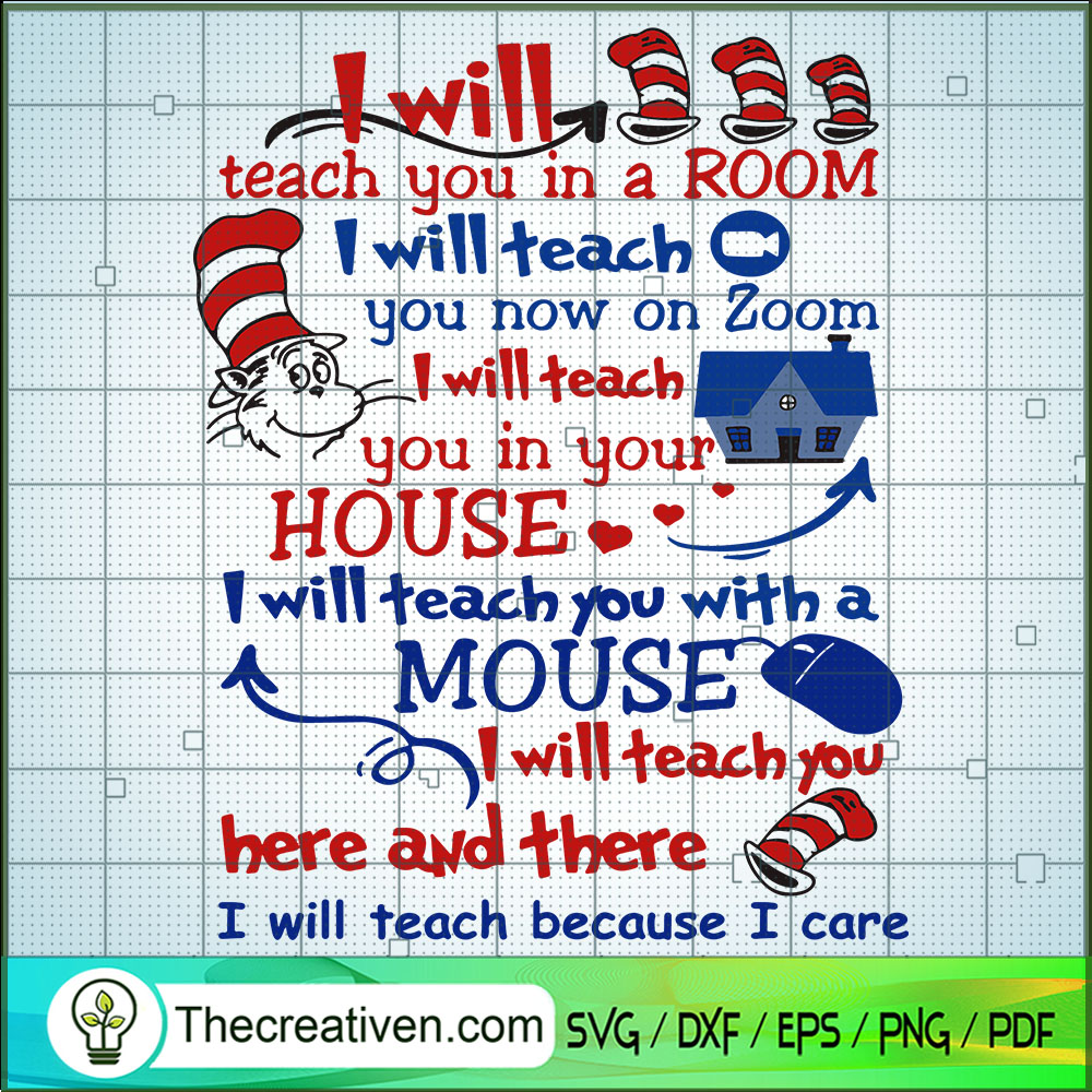 Dr Seuss I Will Teacher You SVG Cut File for Cricut 1 Dr Seuss I Will Teacher You SVG Cut File for Cricut