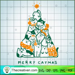 Merry Catmas SVG Cut File for Cricut & Silhouette
