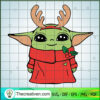 Baby Yoda Reindeer Christmas SVG Cut File for Cricut & Silhouette 3 3 copy 6