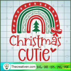 Christmas Cutie SVG, Rainbow Christmas SVG, Love Christmas SVG