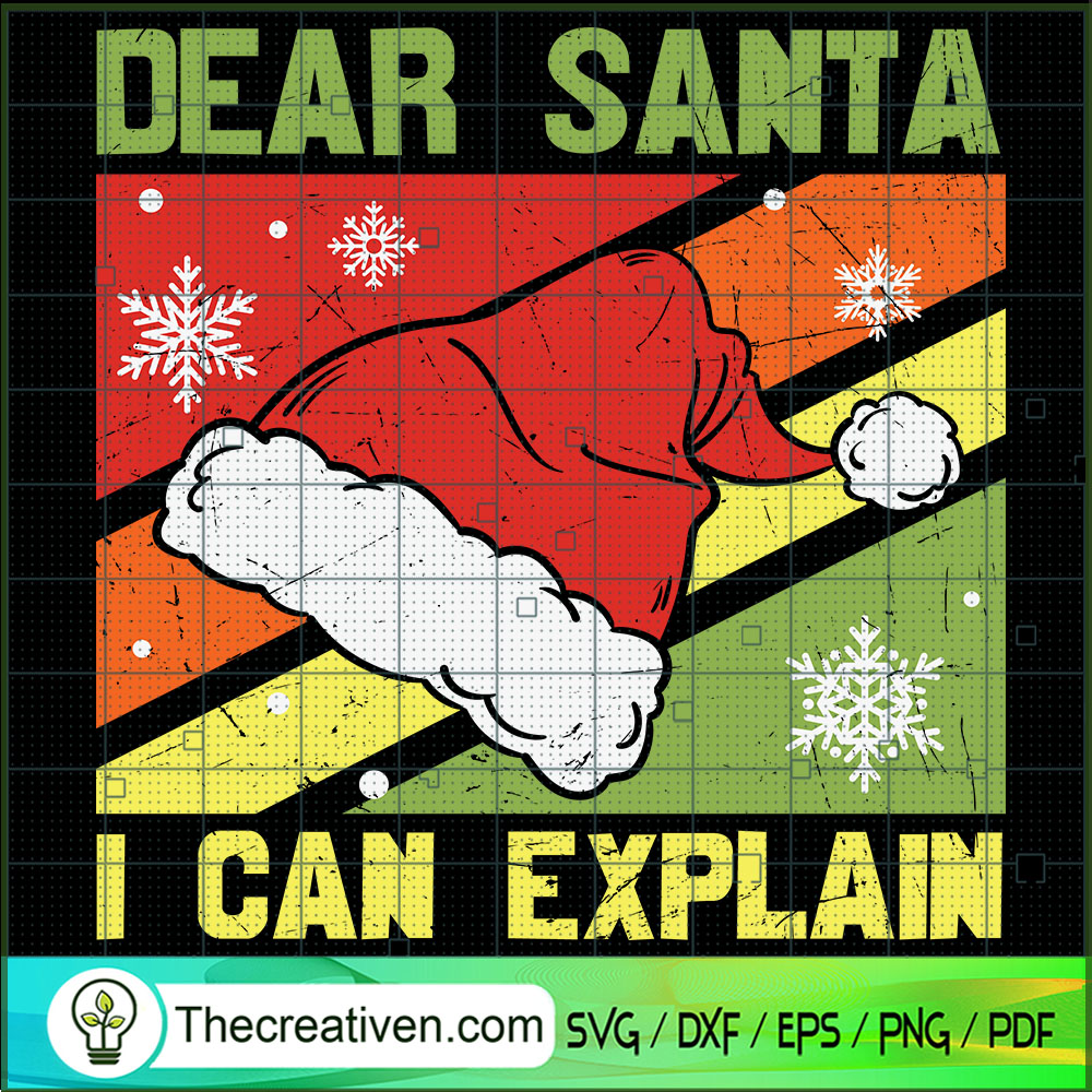 Dear Santa I Can Explain SVG, Retro Christmas SVG, Santa Hat SVG 1 Dear Santa I Can Explain SVG, Retro Christmas SVG, Santa Hat SVG