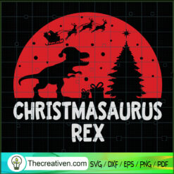 Christmasaurus Rex SVG, Dinosaur Christmas SVG, Funny Christmas SVG