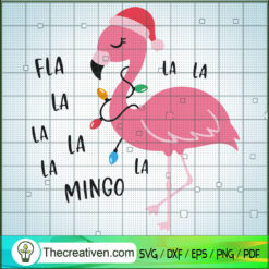 Flalalalamingo SVG, Flamingo Christmas SVG, Christmas Light SVG