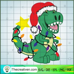 Dinosaurus Santa SVG, Dinosaurus Christmas SVG, Funny Christmas SVG