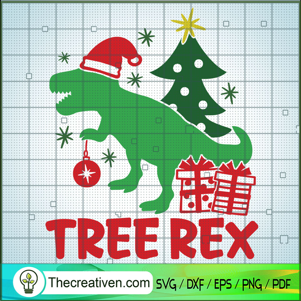 Treerex SVG, Dinosaurus Santa SVG, Funny Christmas SVG 1 Treerex SVG, Dinosaurus Santa SVG, Funny Christmas SVG