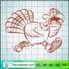 Turkey Keep Running SVG, Funny Turkey SVG, Thanksgiving SVG