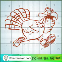 Turkey Keep Running SVG, Funny Turkey SVG, Thanksgiving SVG