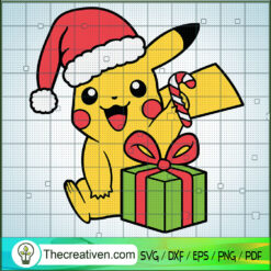 Pikachu Santa SVG, Christmas SVG, Pokemon Christmas SVG