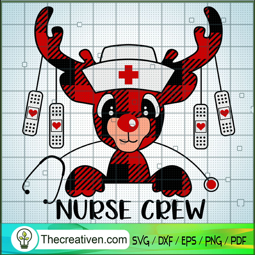 Reindeer Nurse Crew SVG, Reindeer Christmas SVG, Nurse SVG 1 Reindeer Nurse Crew SVG, Reindeer Christmas SVG, Nurse SVG