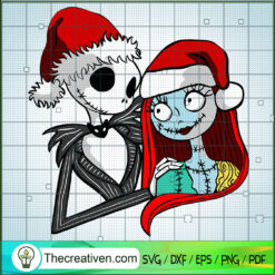Couple Jack And Sally In Chr SVG Cut File for Cricut