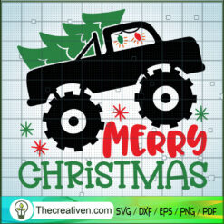 Merry Christmas Truck SVG Cut File for Cricut & Silhouette