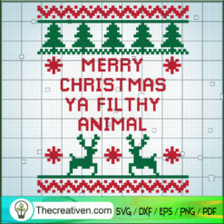 Merry Christmas Ya Fil Thy Animal SVG Cut File for Cricut & Silhouette