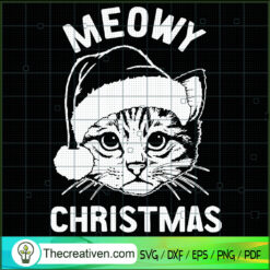 Meowy Christmas SVG, Cat Christmas SVG, Pet Lover SVG