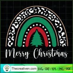 Merry Christmas Rainbow SVG, Rainbow Christmas SVG, Love Christmas SVG