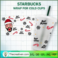 Bad Bunny Starbucks Cold Cup SVG Cut File for Cricut & Design 63029