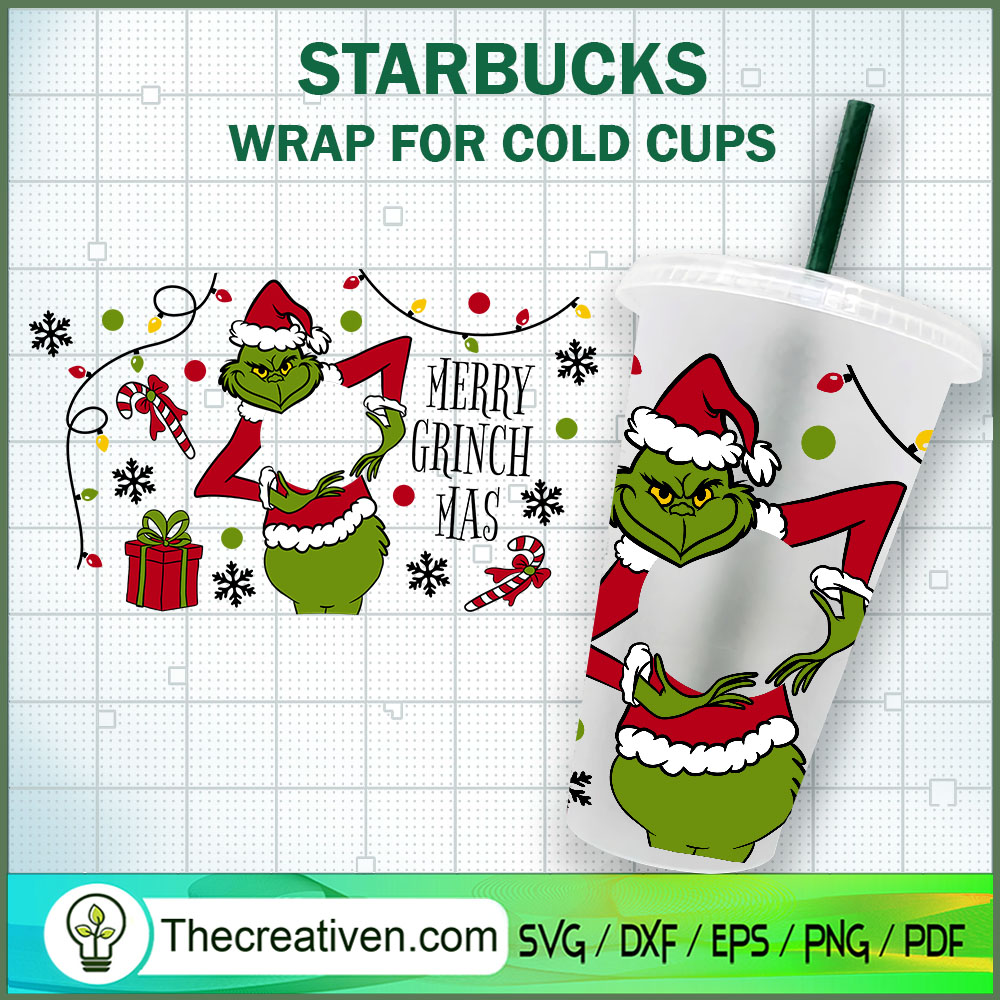 Merry Grinchmas Cold Cup Full Wrap SVG, Starbucks Cup Wrap SVG 1 Merry Grinchmas Cold Cup Full Wrap SVG, Starbucks Cup Wrap SVG