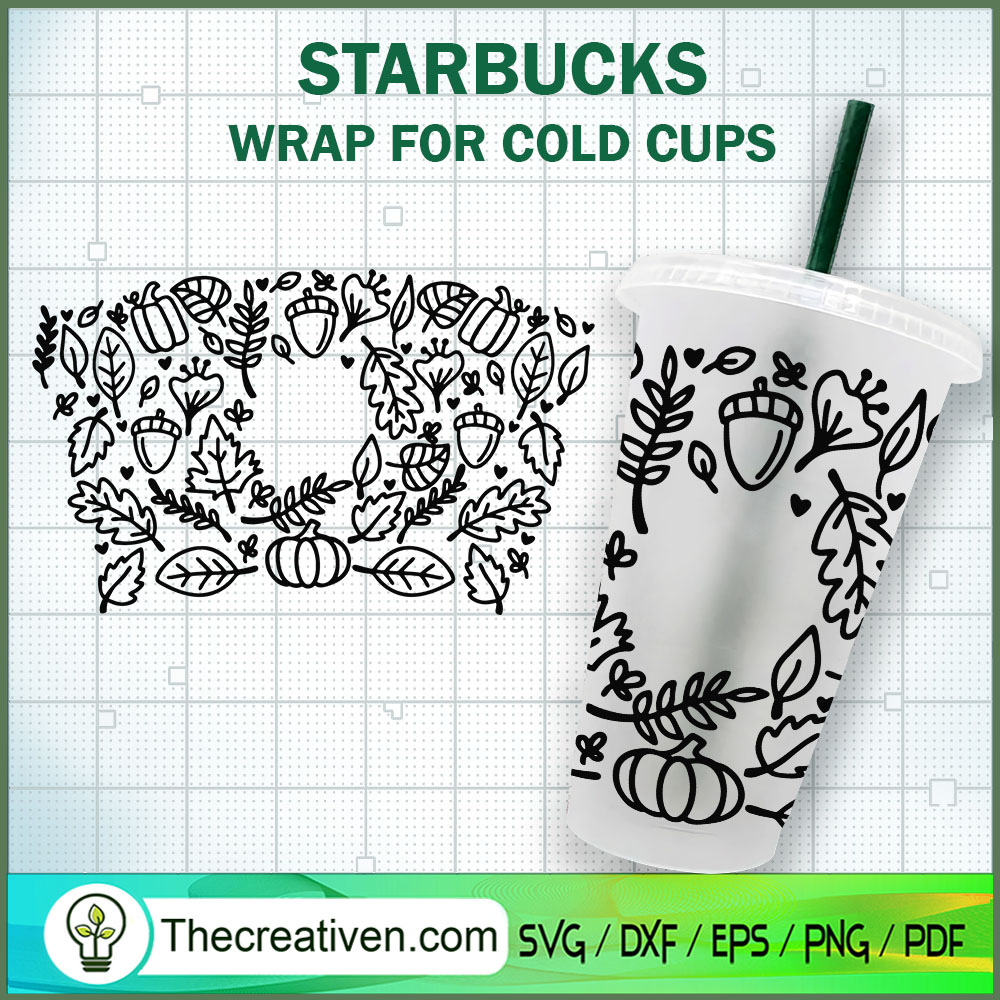 Autumn Fall Starbucks Cup Wrap SVG, Pumpkin Starbucks SVG 1 Autumn Fall Starbucks Cup Wrap SVG, Pumpkin Starbucks SVG