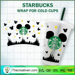 Starbucks Minnie Full Wrap SVG, Starbucks Cup Wrap Disney SVG