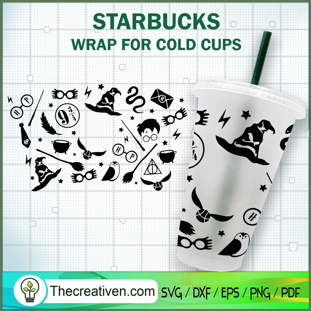 Harry Potter Wizard Starbucks Cup SVG, Magic Starbucks Cups Wrap SVG 1 Harry Potter Wizard Starbucks Cup SVG, Magic Starbucks Cups Wrap SVG