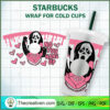 No You Hang Up Starbucks Cup Wrap SVG, Scream Ghost SVG