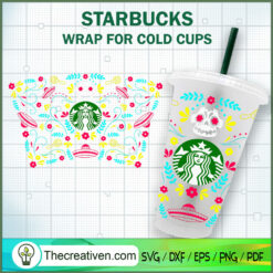 Colorful Disney Coco Starbucks Cup Wrap SVG, Disney Movie SVG
