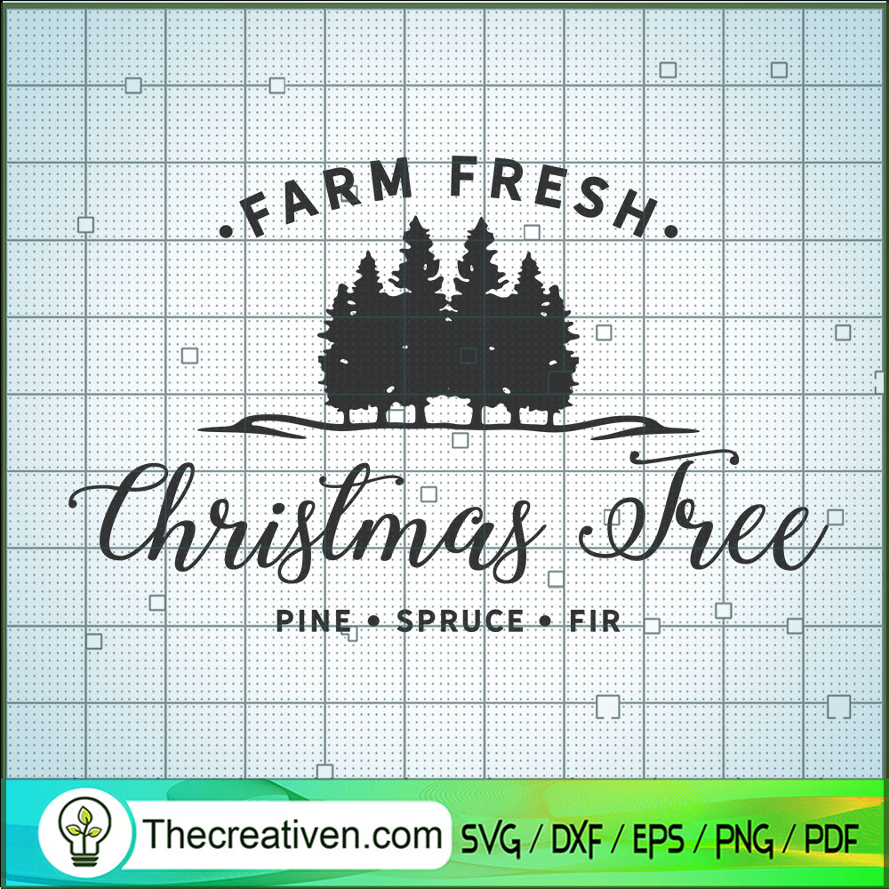 Farm Fresh Christmas Tree Pi SVG Cut File for Cricut 1 Farm Fresh Christmas Tree Pi SVG Cut File for Cricut