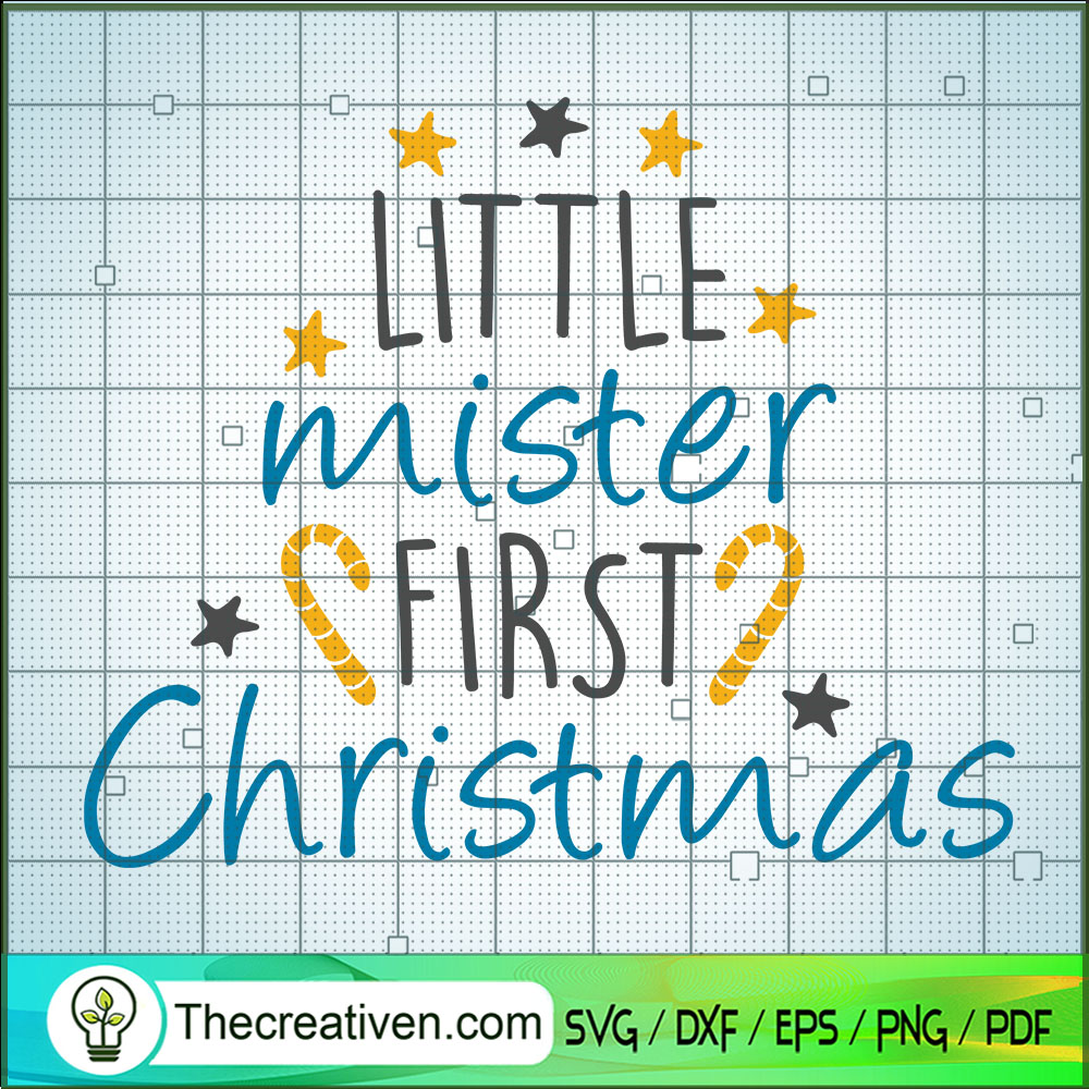 Little Mister First Christmas SVG Cut File for Cricut & Silhouette 1 Little Mister First Christmas SVG Cut File for Cricut & Silhouette