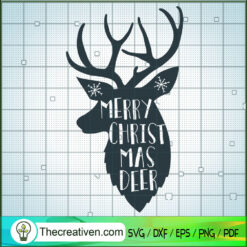 Merry Christmas Deer SVG, Reindeer SVG, Merry Xmas SVG
