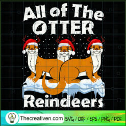 All Of The Otter Reindeer SVG Cut File for Cricut & Silhouette