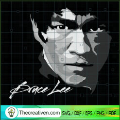 Bruce Lee Fighter SVG, Bruce Lee Signature SVG, Actor SVG